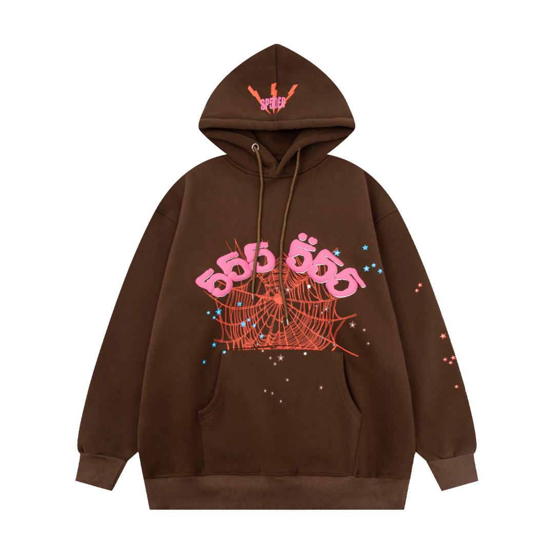 Sp5der Tracksuit Brown