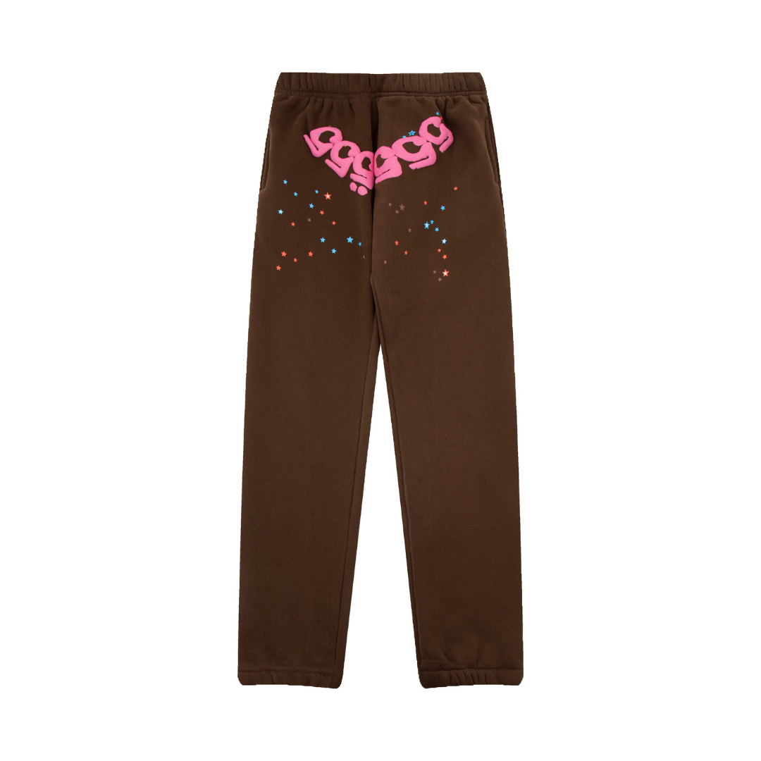 Sp5der Tracksuit Brown