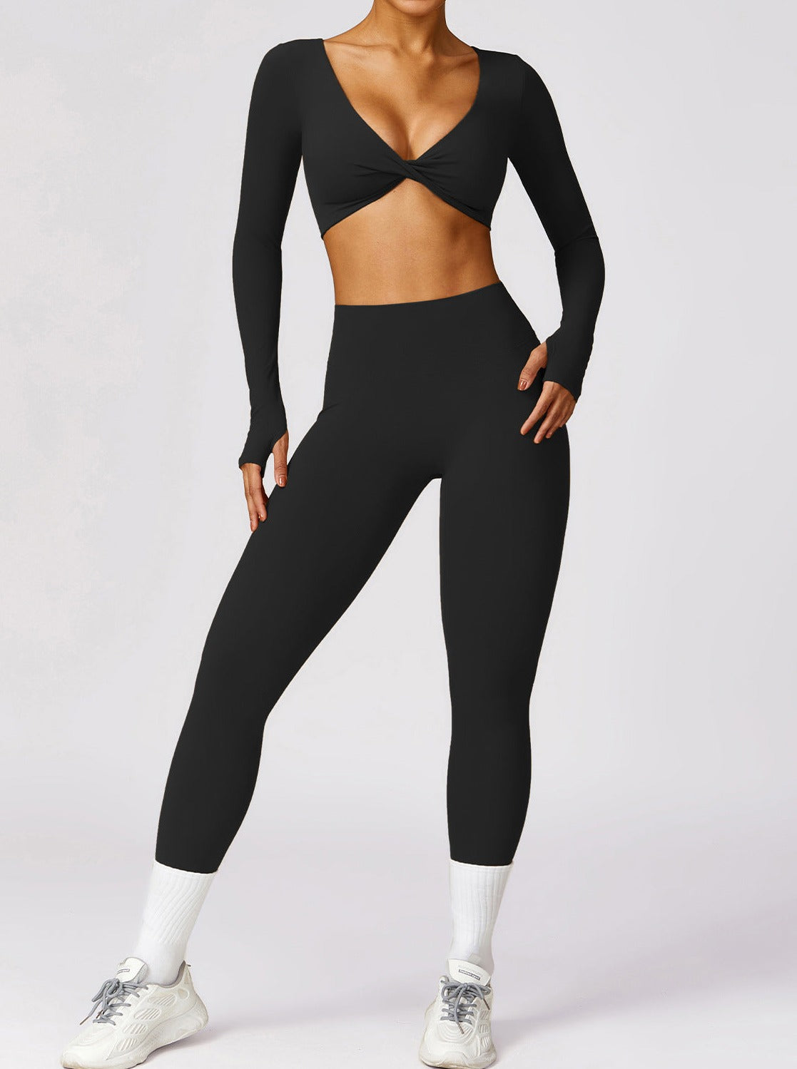 Livia | Longarm Crop Top with Twist Detail