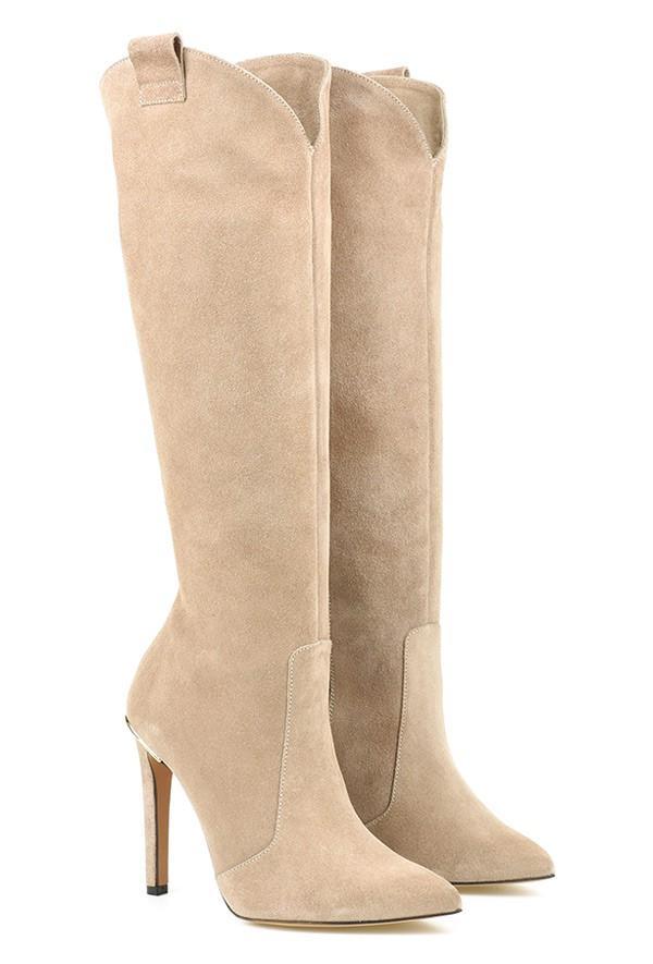 Valentina | Elegant Women's Suede Boots with High Heels