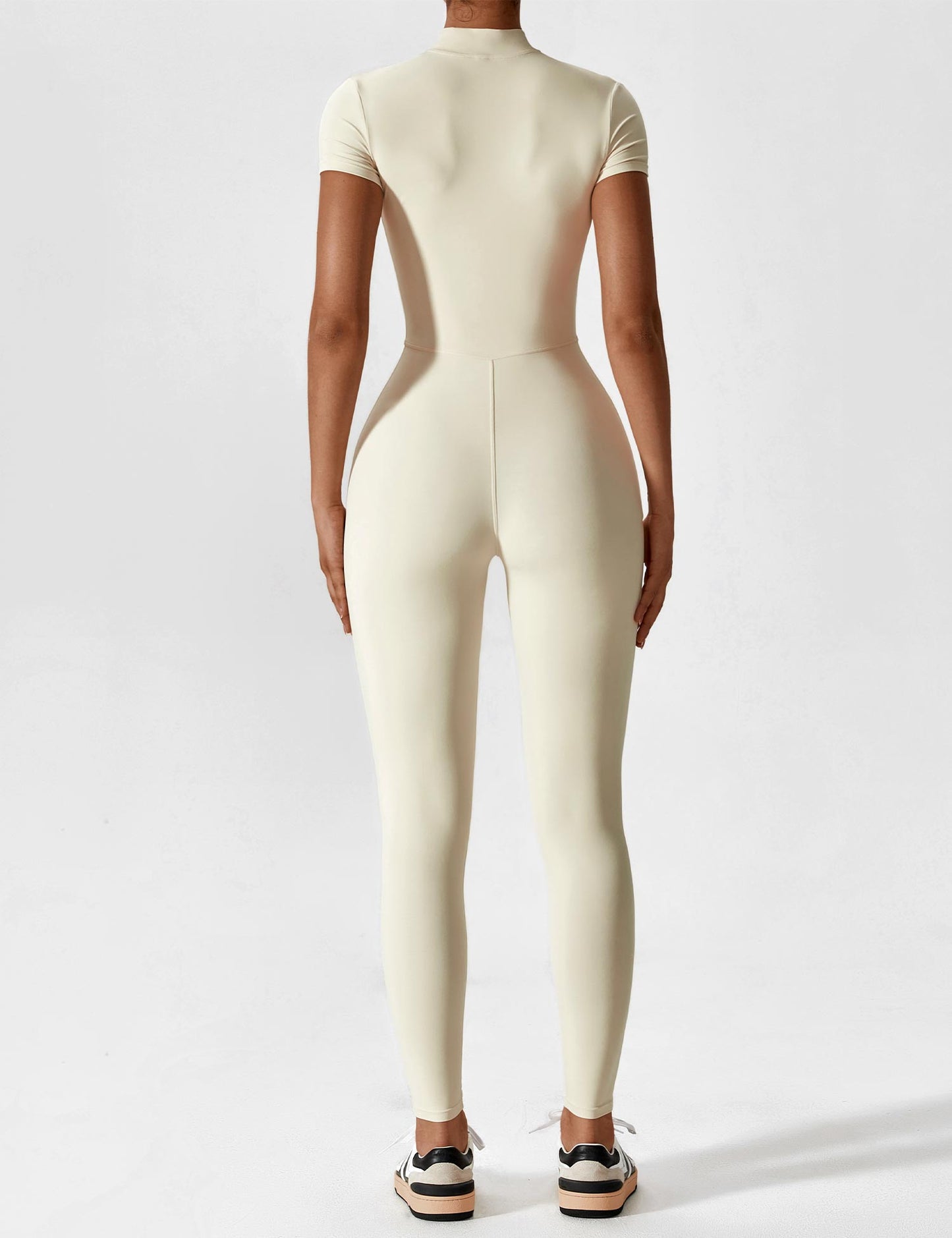 Wanda | Long Sleeve Jumpsuit - Standing Collar Zipper