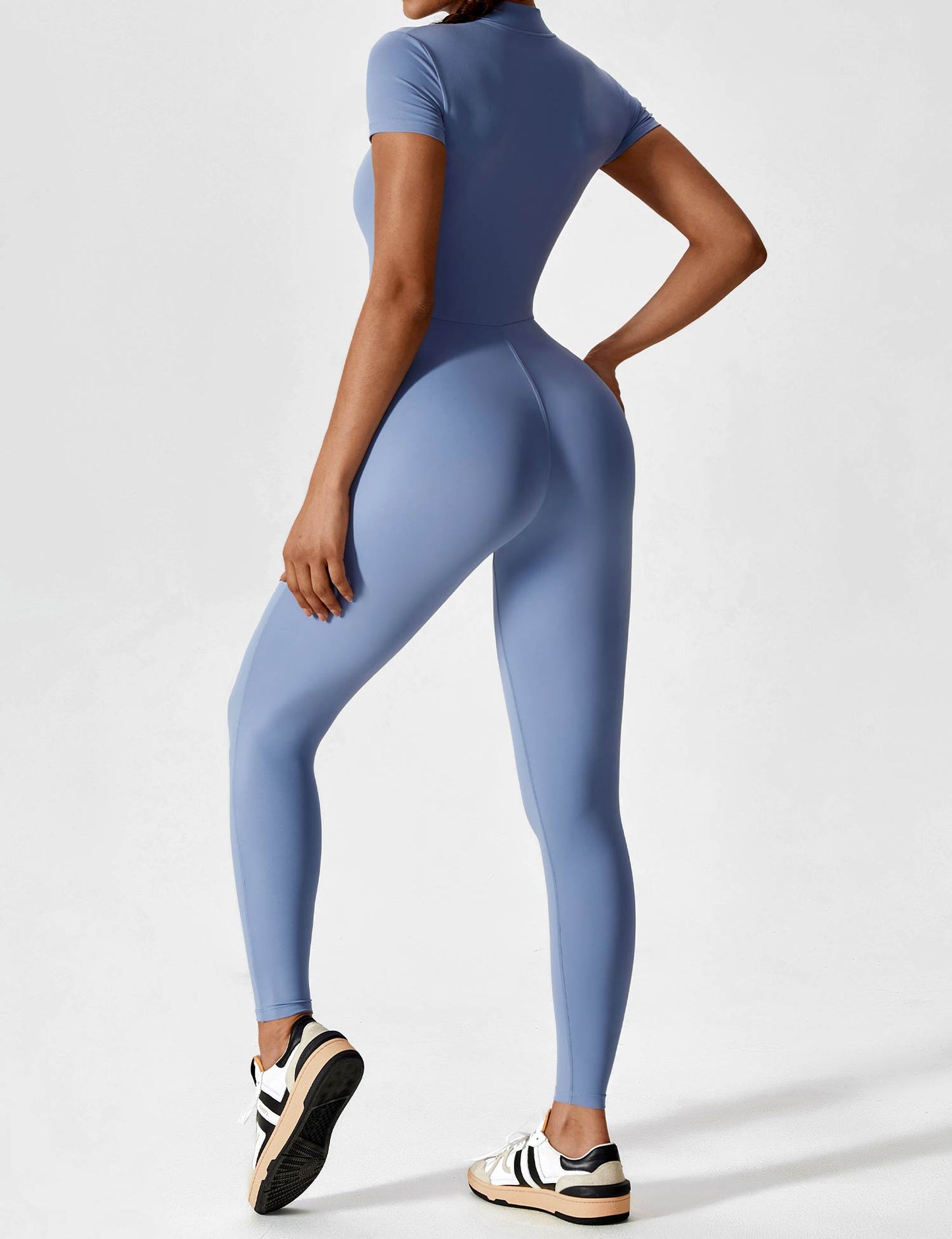 Wanda | Long Sleeve Jumpsuit - Standing Collar Zipper