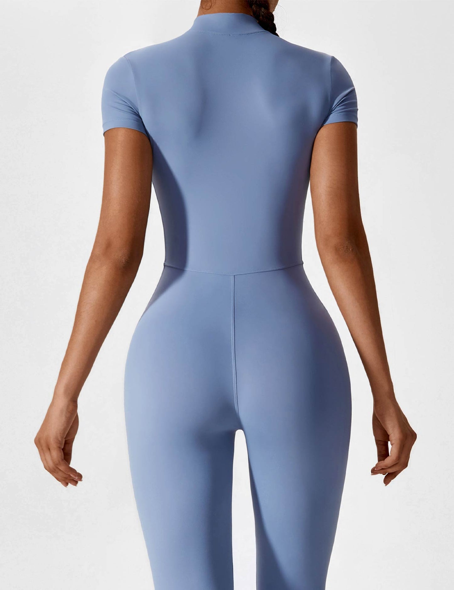 Wanda | Long Sleeve Jumpsuit - Standing Collar Zipper