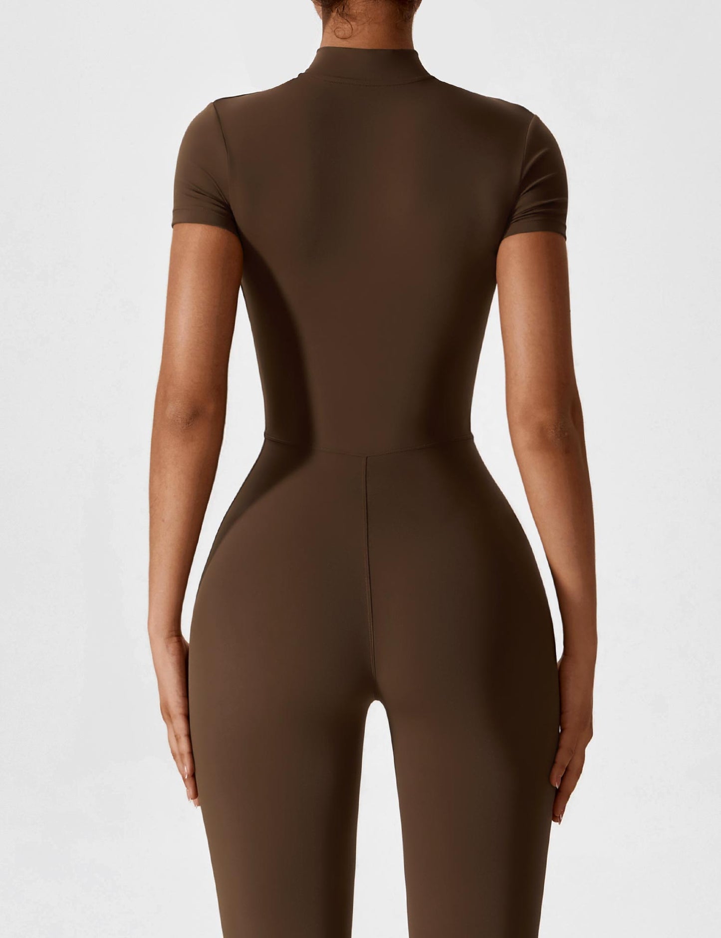 Wanda | Long Sleeve Jumpsuit - Standing Collar Zipper