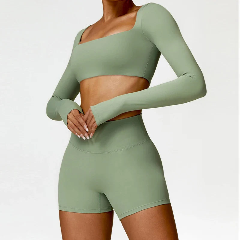 Yoga Set With Shorts