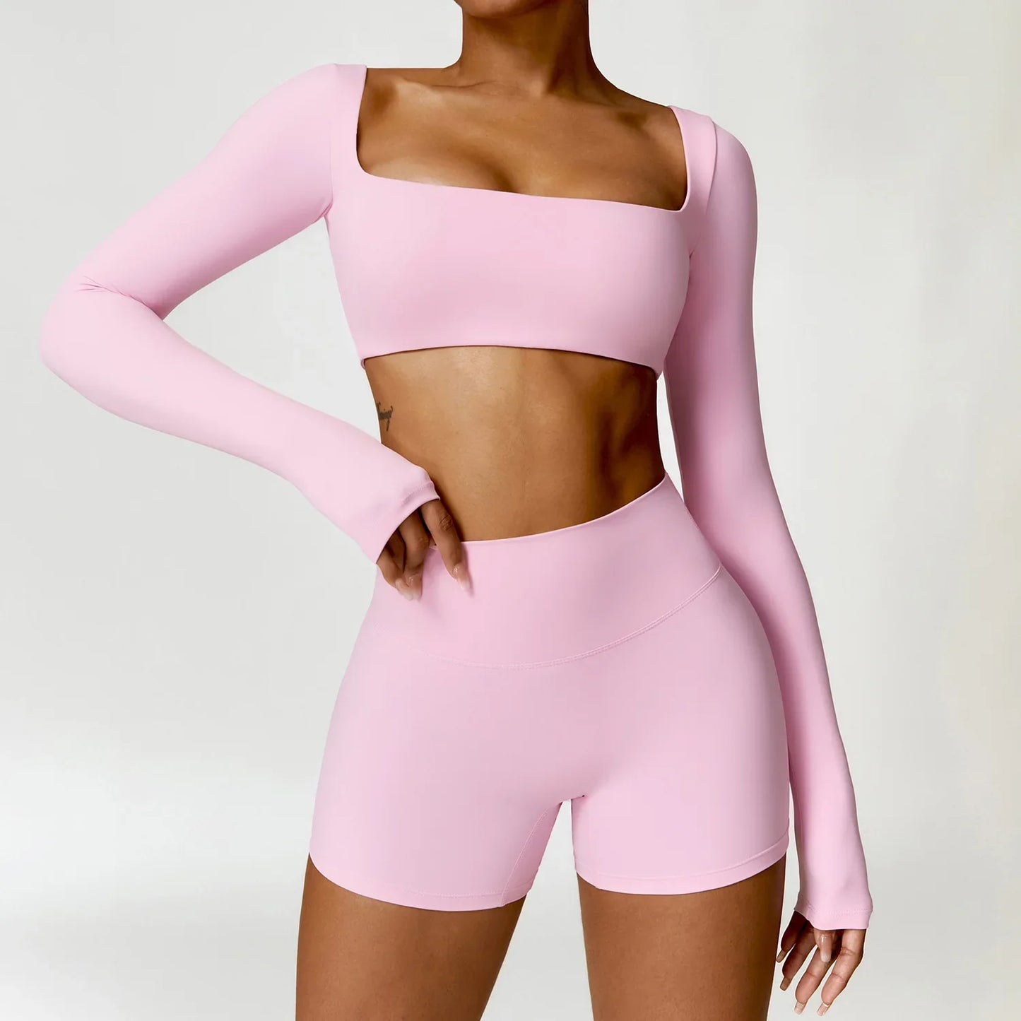 Yoga Set With Shorts