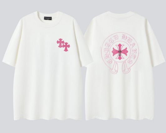 Chome Hearts White/Pink T-shirt