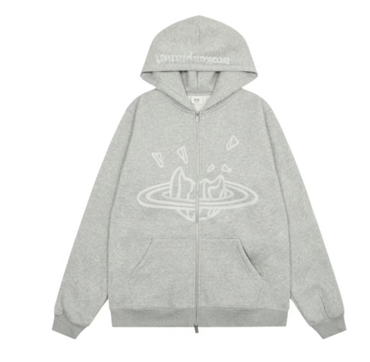 Broken Planet Gray Hoodie