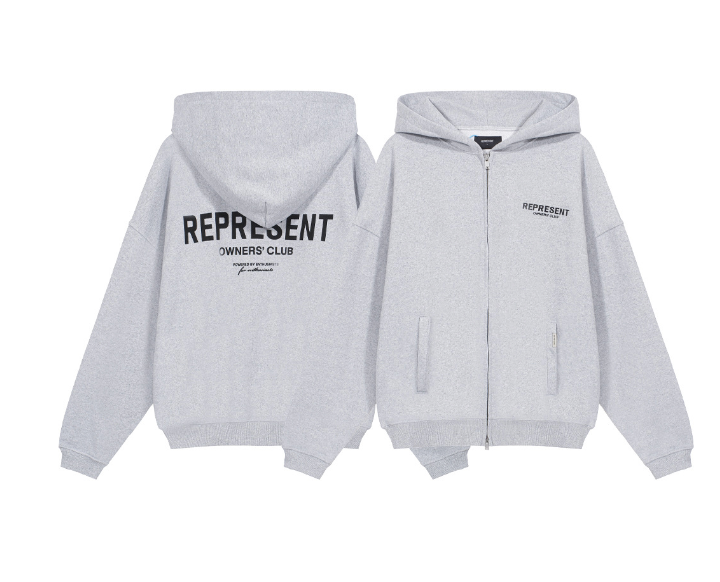 Represent Gray Zip Up