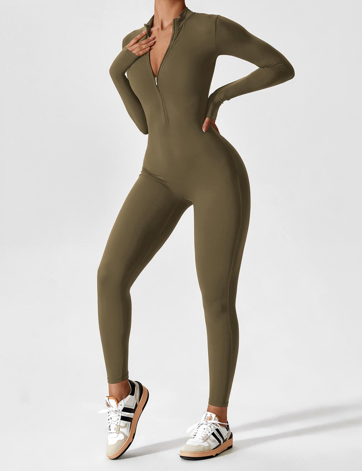 Lina | Seamless Full-Zip Bodysuit